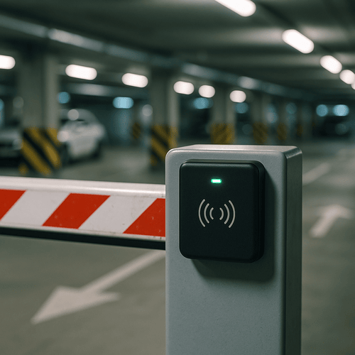 Key fob access systems for parking lots