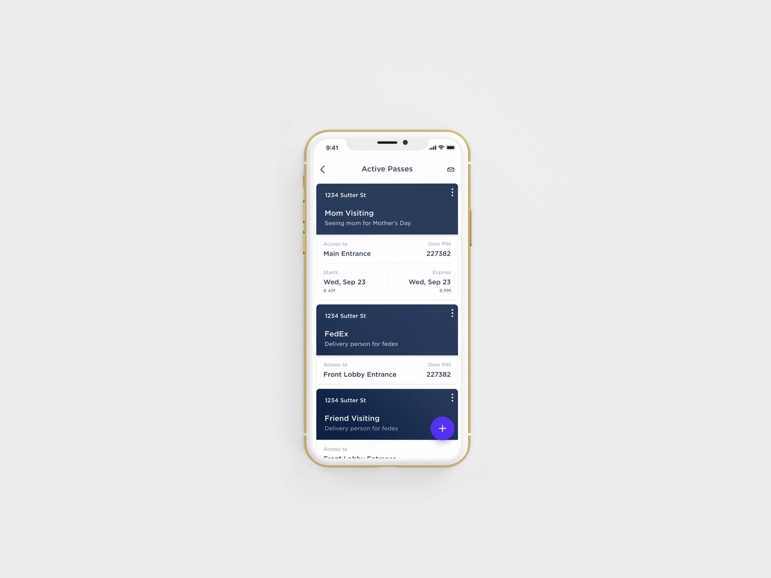 Mobile visitor pass