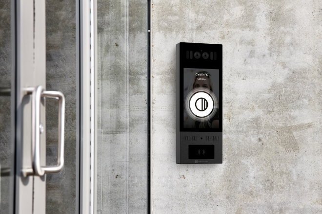 SwiftReader X mounted on a wall