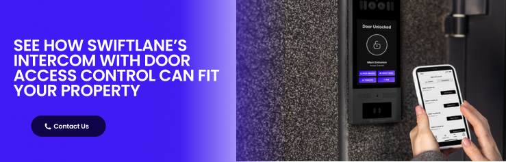 intercom with door release banner