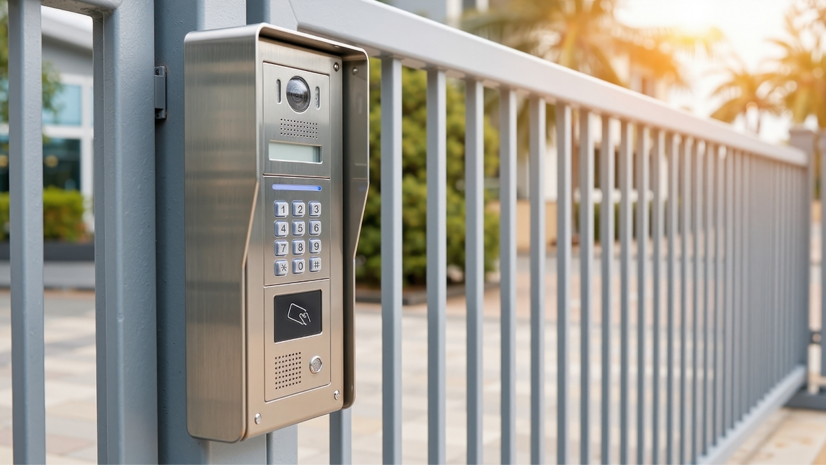 gate intercom controls access