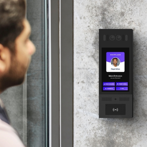 person calls resident using intercom system