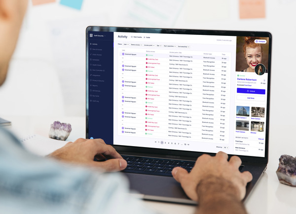 remote intercom system managed via a laptop