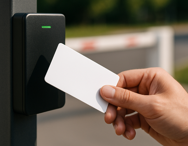 RFID gate access control system with key card