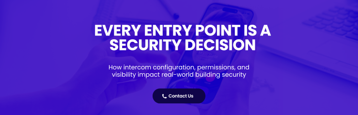 door release intercom system banner