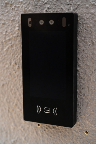 swiftvision intercom on blank wall