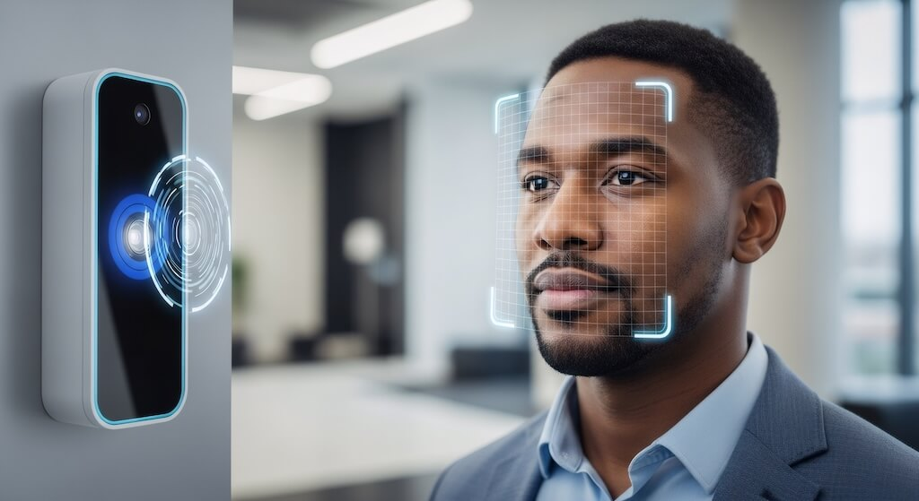 facial recognition scan from a biometric device
