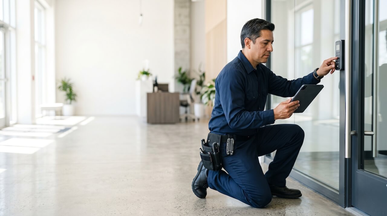 Access control installation and security system maintenance