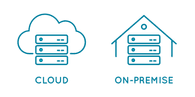graphic displaying cloud v/s on-premise solutions