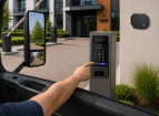 delivery vehicle requesting access via swiftlane intercom
