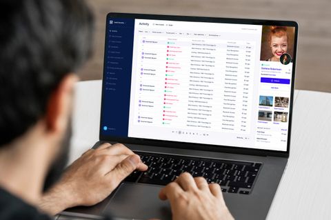 person using Swiftlane's cloud based dashboard