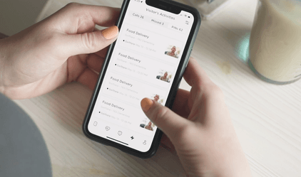 Swiftlane mobile application showing photo logs of visitors and their passes