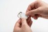 white electronic keyfob