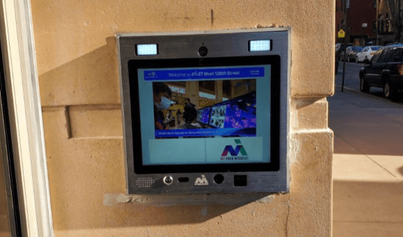 MVI BOLT Intercom mounted on a wall