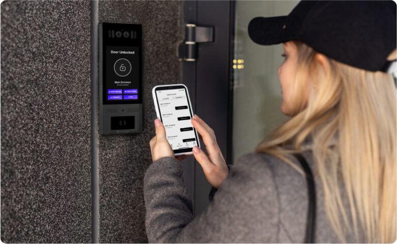 Swiftreader mounted on concrete wall