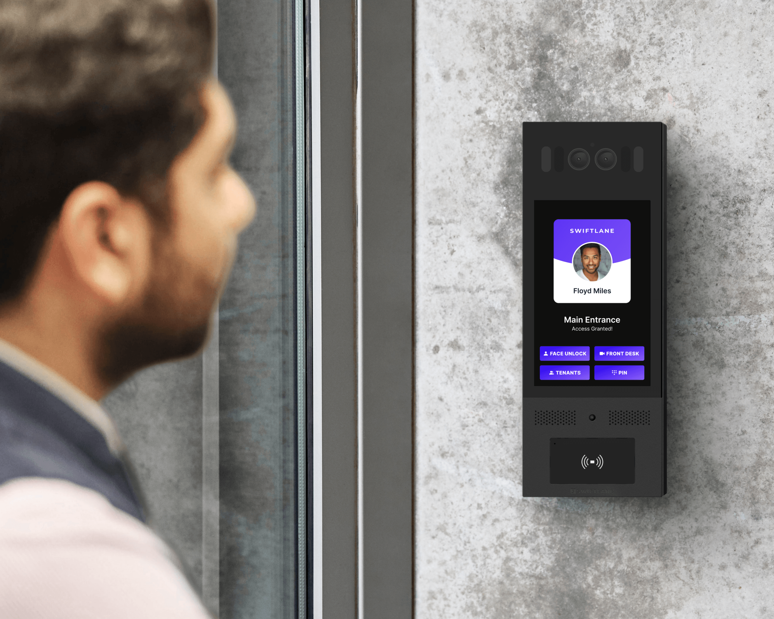 intercom system on the wall