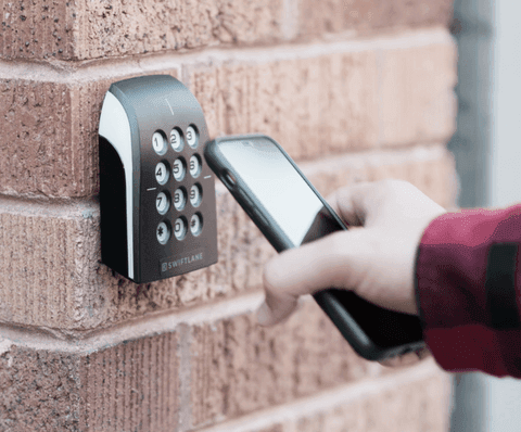 unlocking door through phone on reader