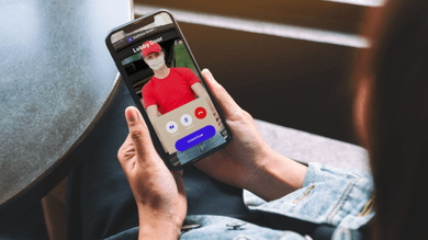 delivery man video calling